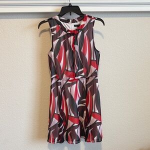 Banana Republic Red, Black, and White Patterned Mini Dress